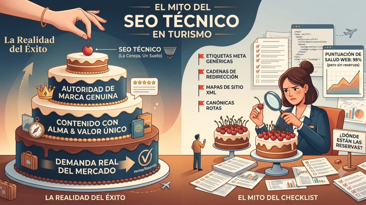 Auditoría SEO para agencias de viajes: por qué una puntuación técnica perfecta no garantiza más reservas