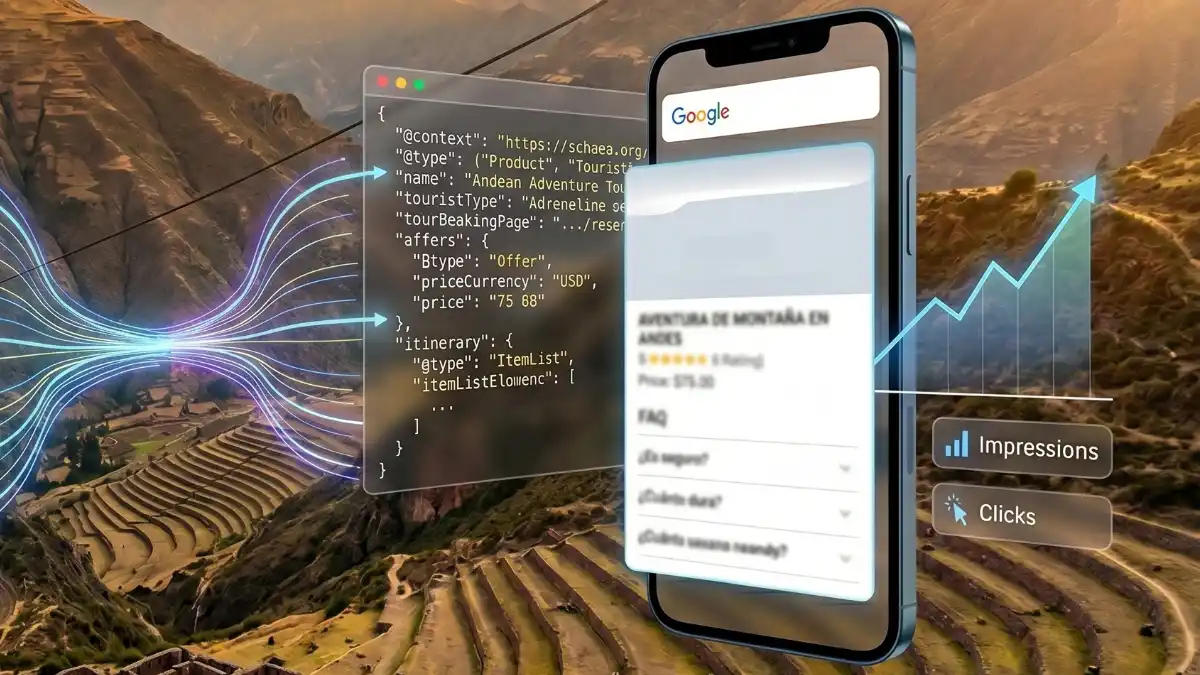 Implementación de datos estructurados JSON-LD para agencias de viajes: esquemas TouristTrip, TouristAttraction y FAQPage